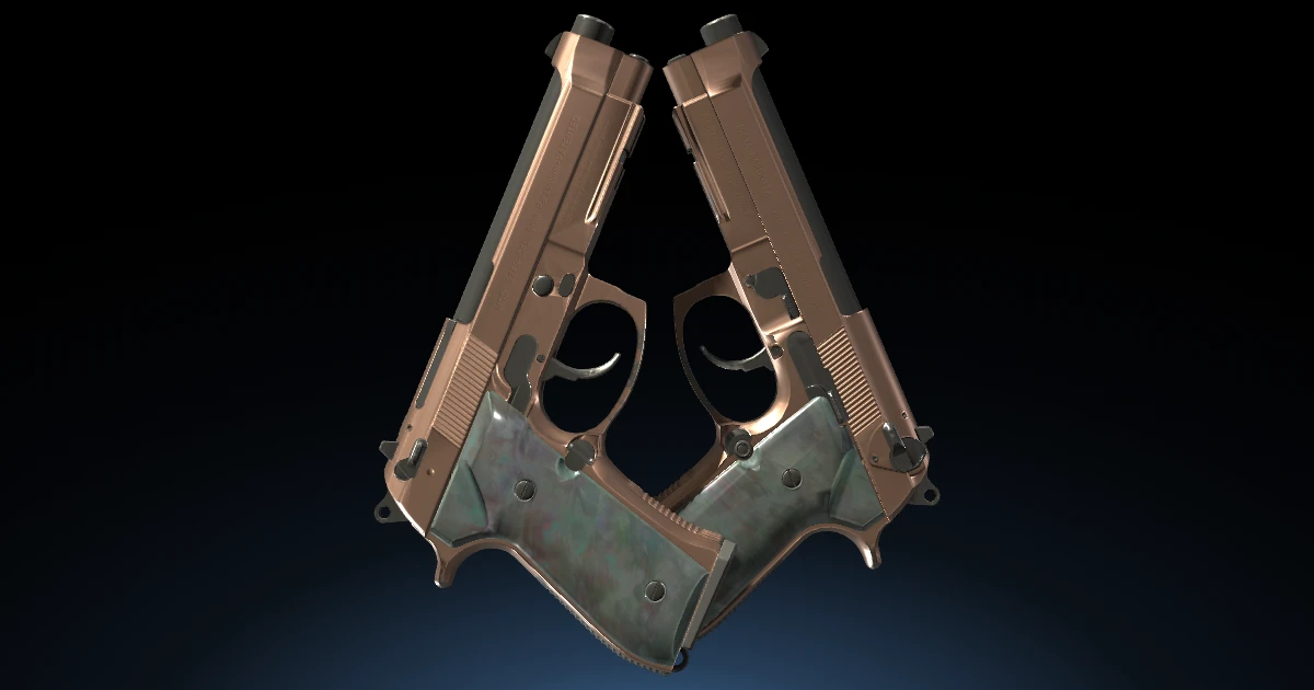 Dual Berettas | Rose Nacre skin in CS2