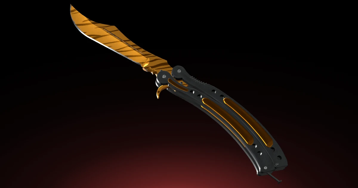 Butterfly Knife | Tiger Tooth skin in CS2