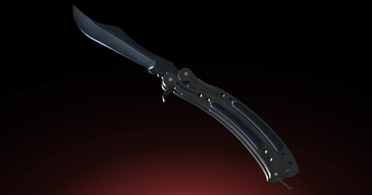 Butterfly Knife | Blue Steel skin in CS2