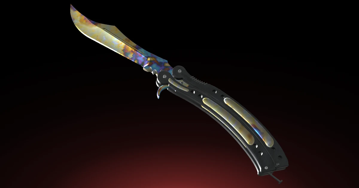 Butterfly Knife | Case Hardened skin in CS2