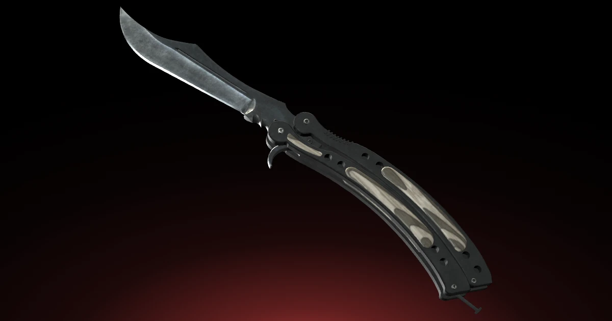 Butterfly Knife | Black Laminate skin in CS2