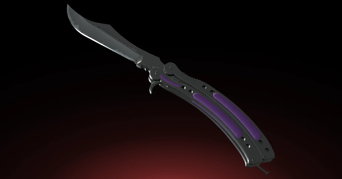 Butterfly Knife | Ultraviolet skin in CS2
