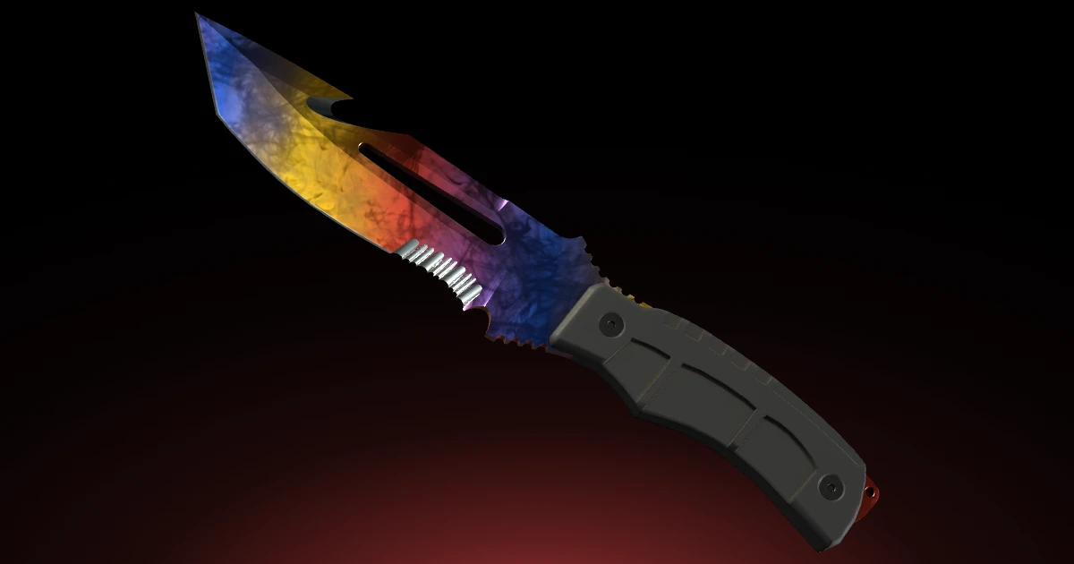 Survival Knife | Marble Fade skin in CS2