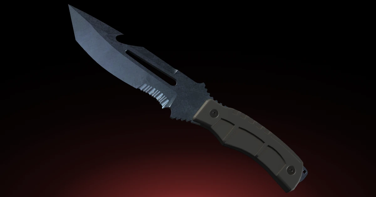 Survival Knife | Blue Steel skin in CS2