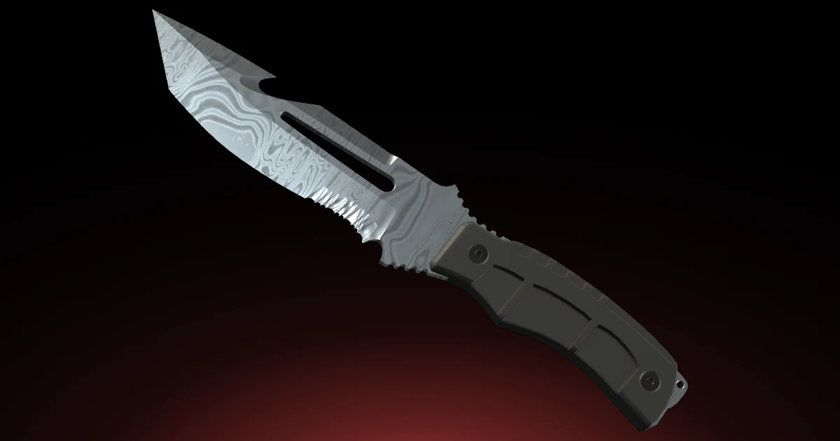 Survival Knife | Damascus Steel skin in CS2