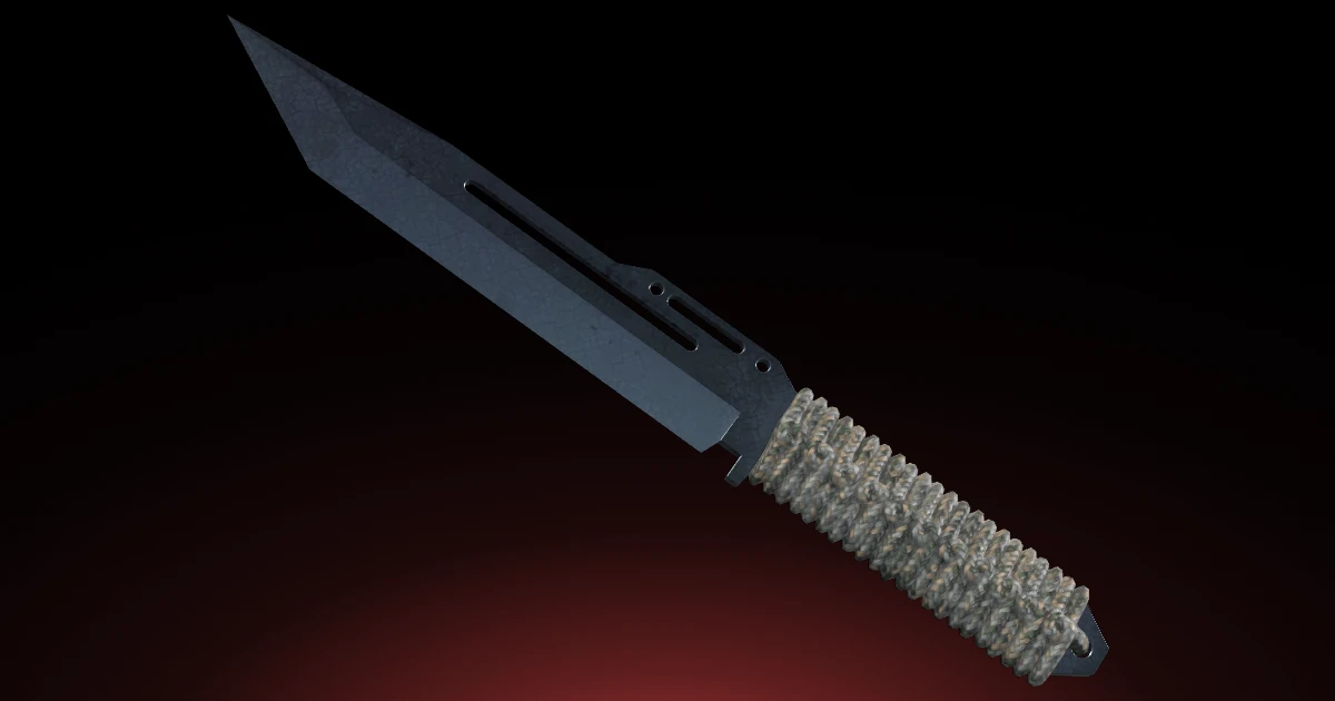 Paracord Knife | Blue Steel skin in CS2