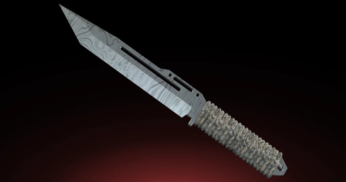 Paracord Knife | Damascus Steel skin in CS2