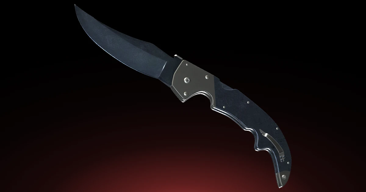 Falchion Knife | Blue Steel skin in CS2