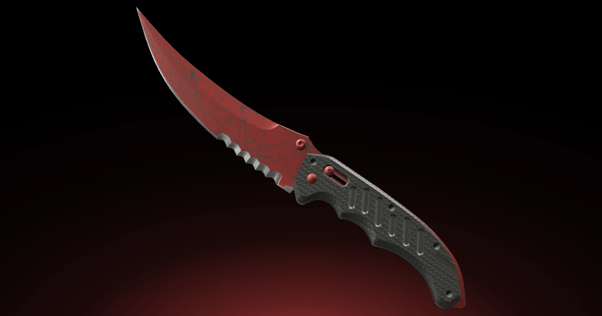 Flip Knife | Crimson Web skin in CS2