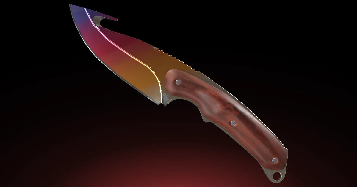 Gut Knife | Fade skin in CS2