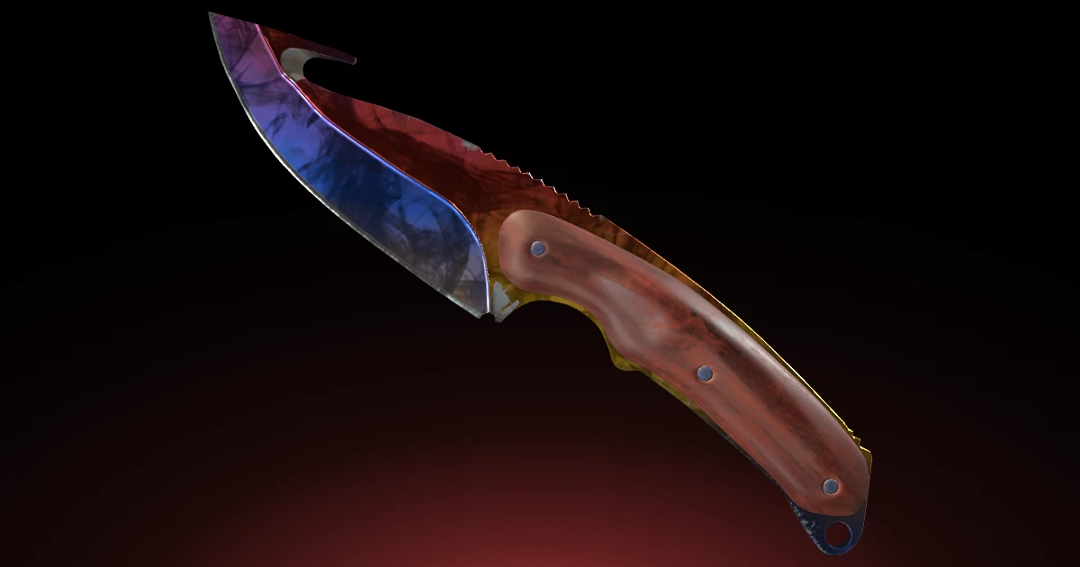 Gut Knife | Marble Fade skin in CS2