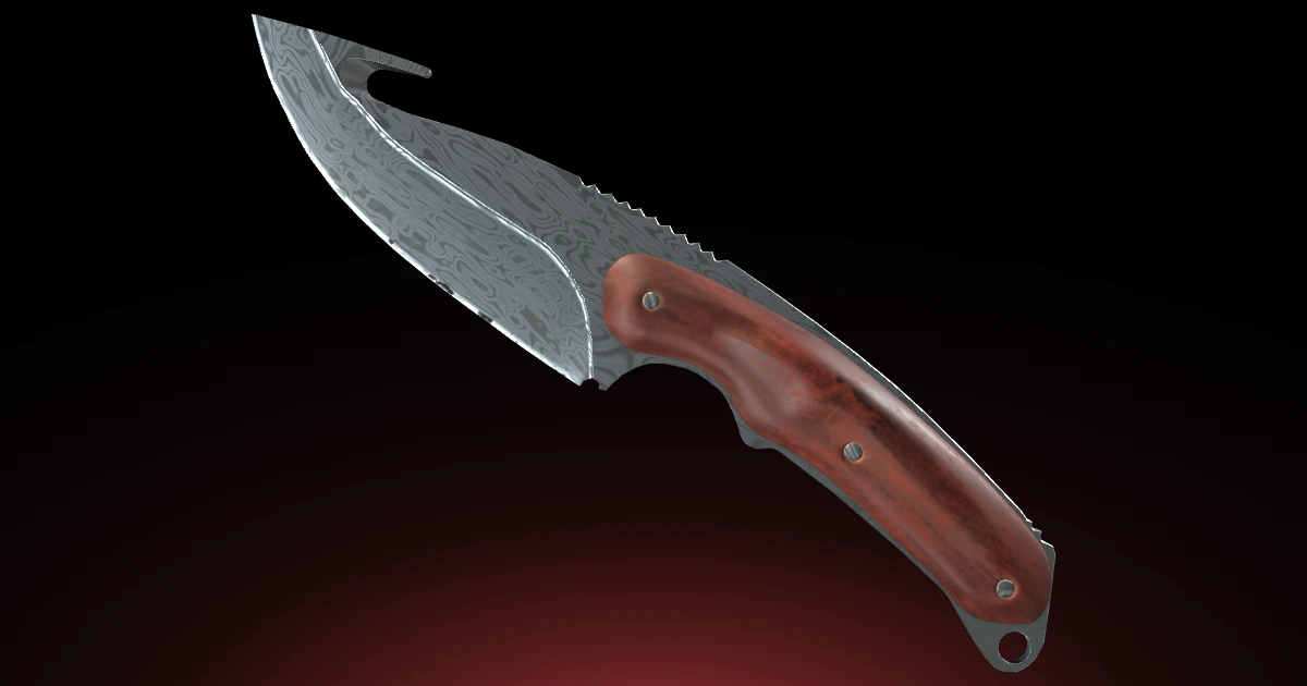 Gut Knife | Damascus Steel skin in CS2