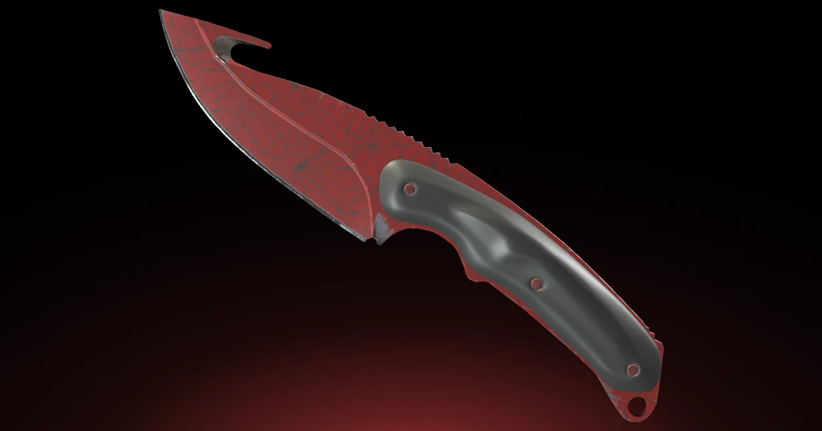 Gut Knife | Crimson Web skin in CS2