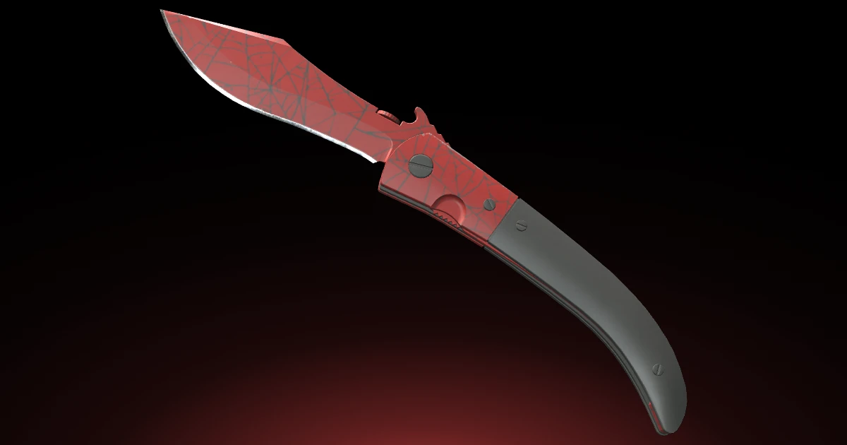 Navaja Knife | Crimson Web skin in CS2