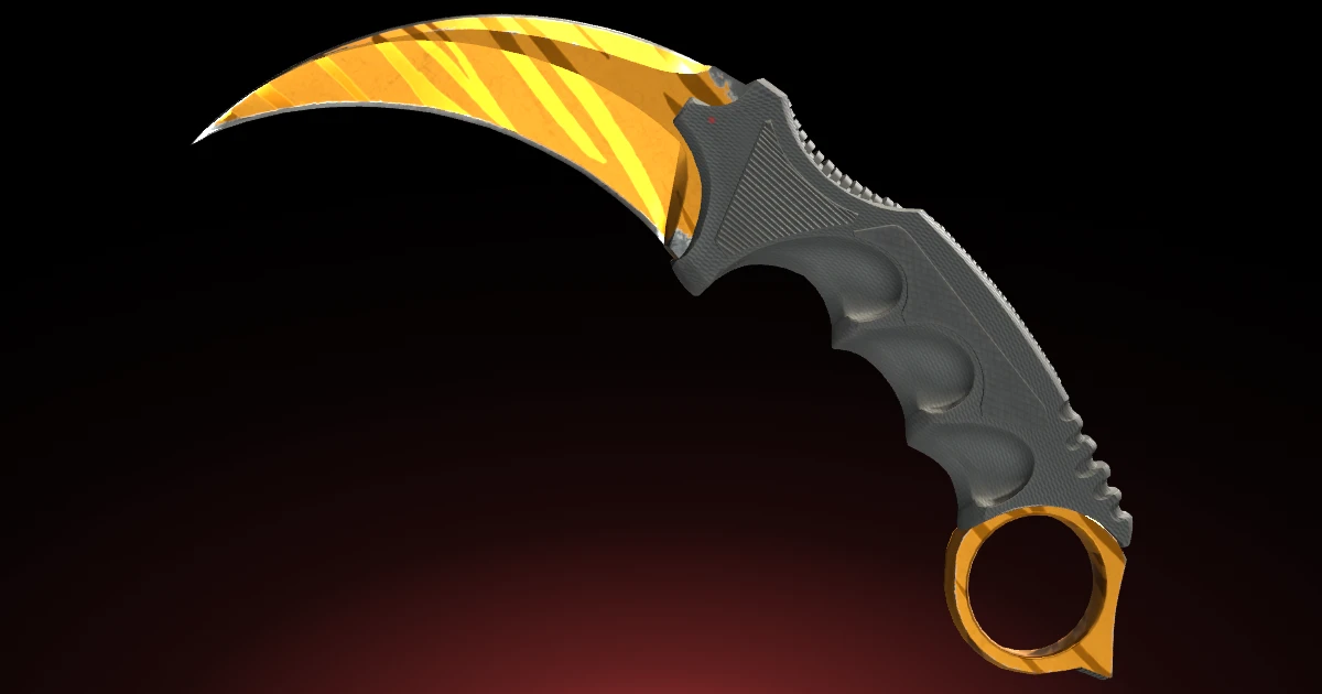 Karambit | Tiger Tooth skin in CS2
