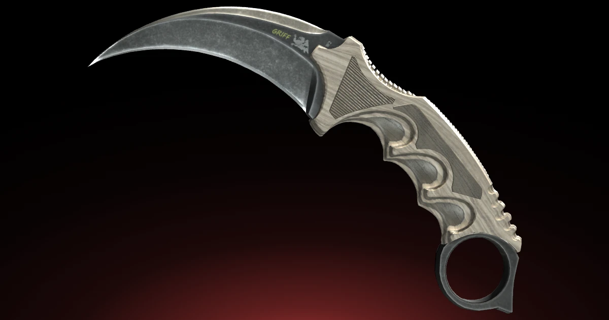 Karambit | Black Laminate skin in CS2