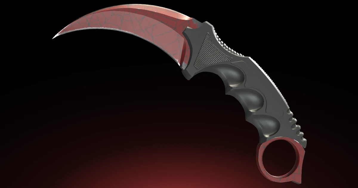 Karambit | Crimson Web skin in CS2
