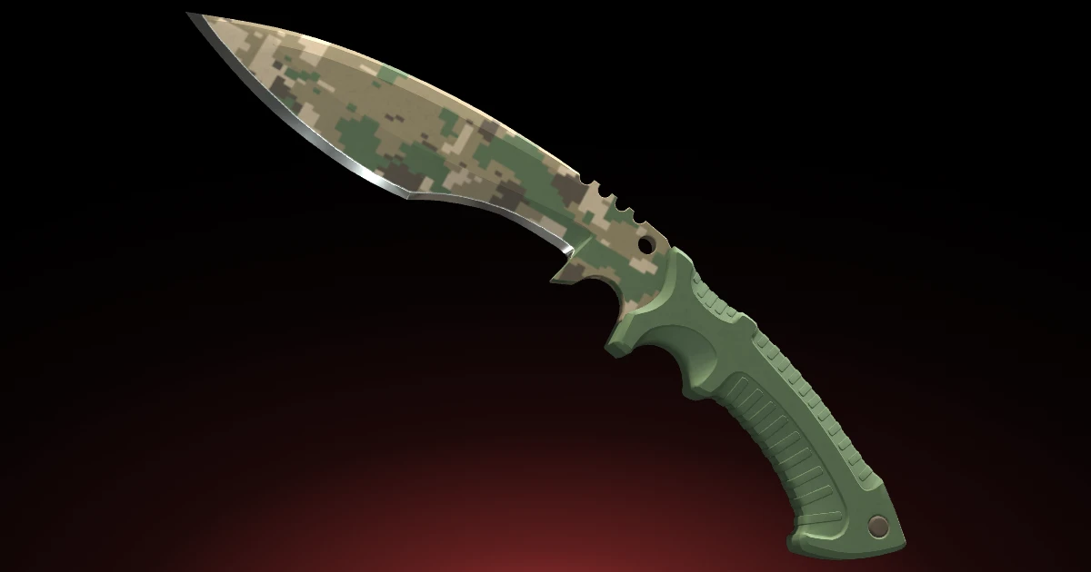 Kukri Knife | Forest DDPAT skin in CS2
