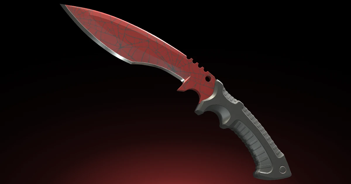 Kukri Knife | Crimson Web skin in CS2