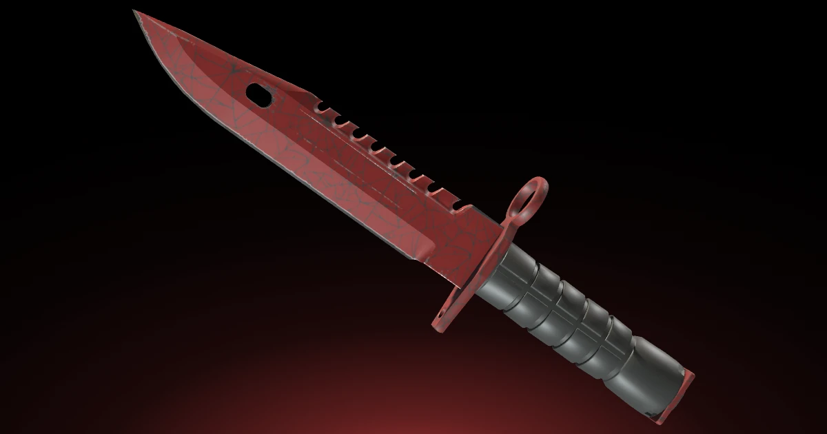 M9 Bayonet | Crimson Web skin in CS2