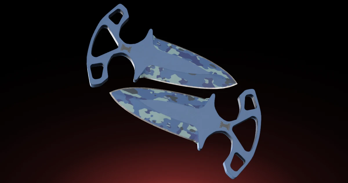 Shadow Daggers | Bright Water skin in CS2