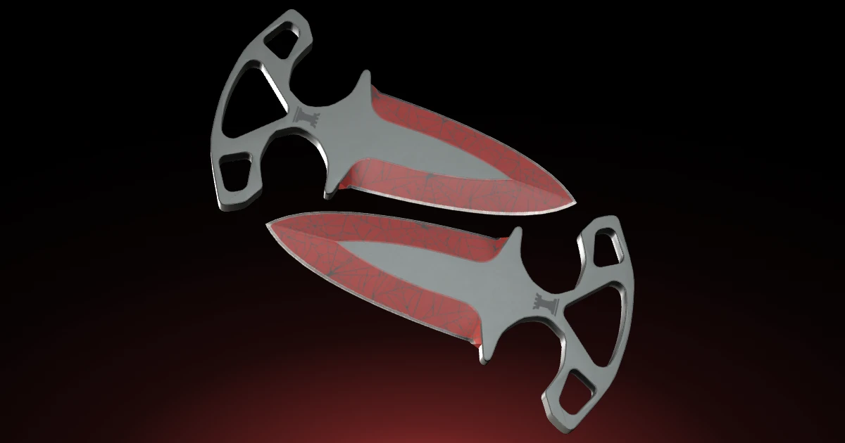 Shadow Daggers | Crimson Web skin in CS2