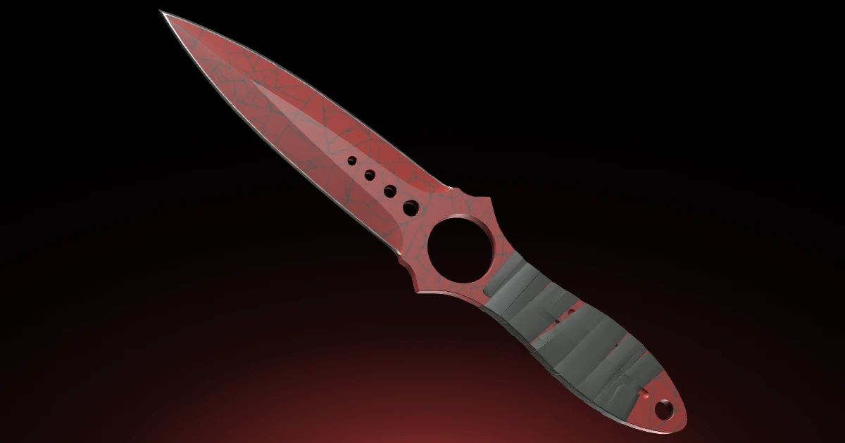 Skeleton Knife | Crimson Web skin in CS2