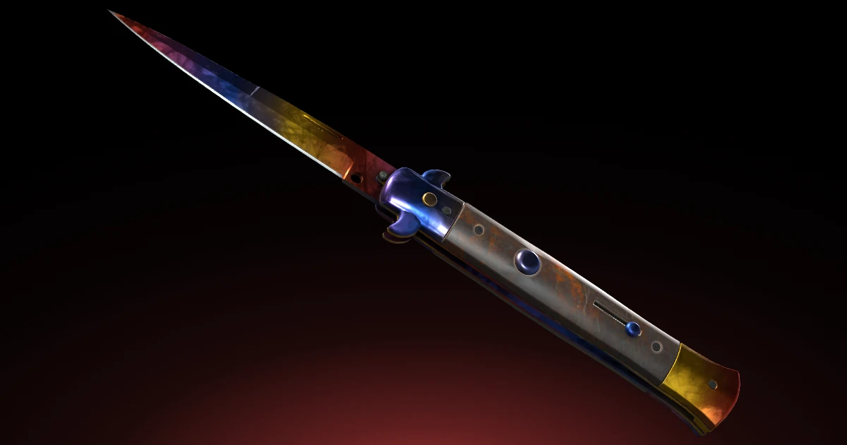 Stiletto Knife | Marble Fade skin in CS2