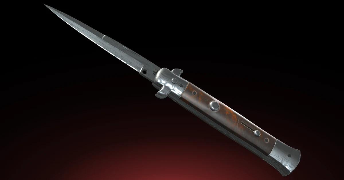 Stiletto Knife | Damascus Steel skin in CS2