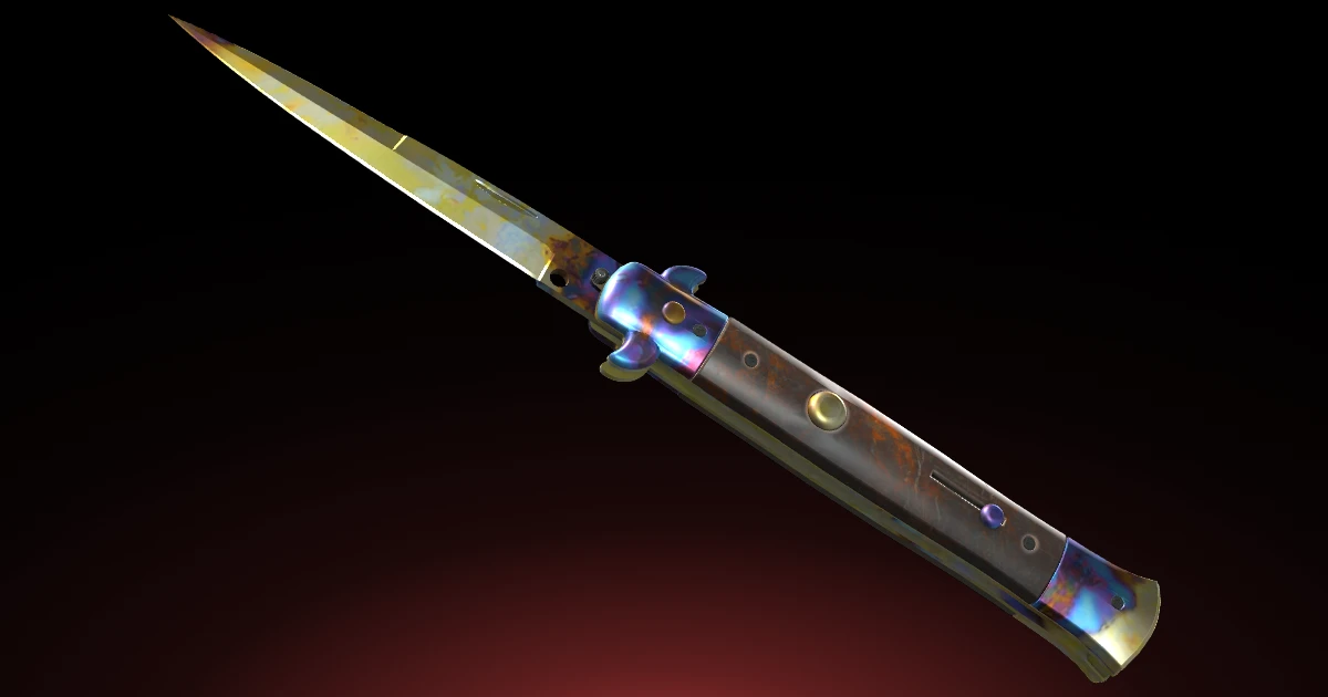 Stiletto Knife | Case Hardened skin in CS2