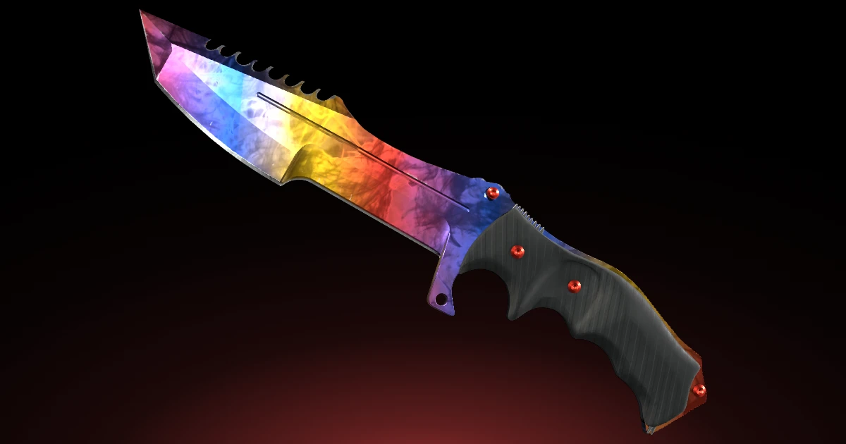 Huntsman Knife | Marble Fade skin in CS2