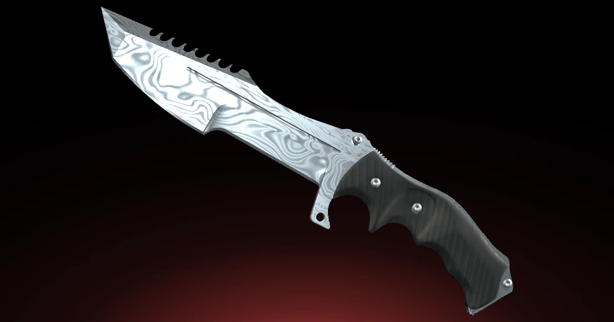 Huntsman Knife | Damascus Steel skin in CS2
