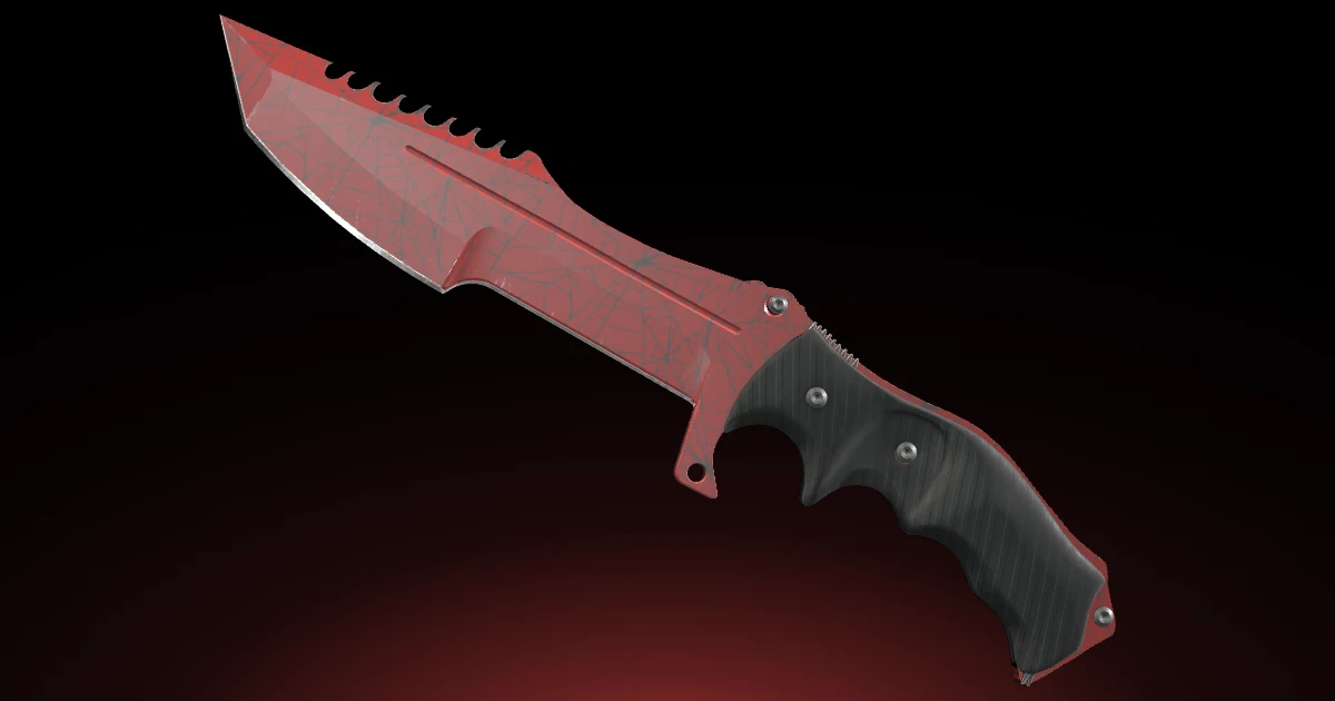Huntsman Knife | Crimson Web skin in CS2