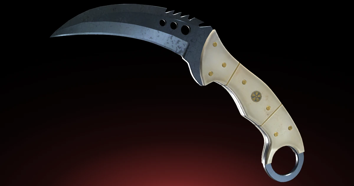 Talon Knife | Blue Steel skin in CS2