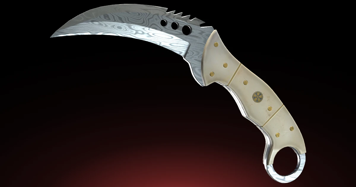 Talon Knife | Damascus Steel skin in CS2