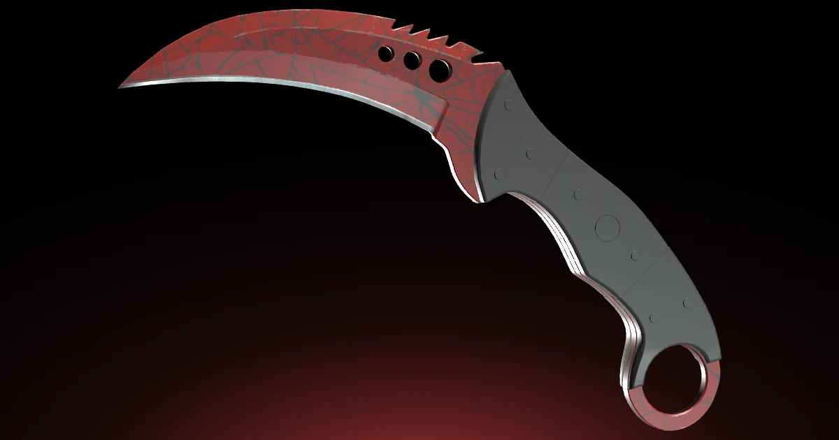 Talon Knife | Crimson Web skin in CS2