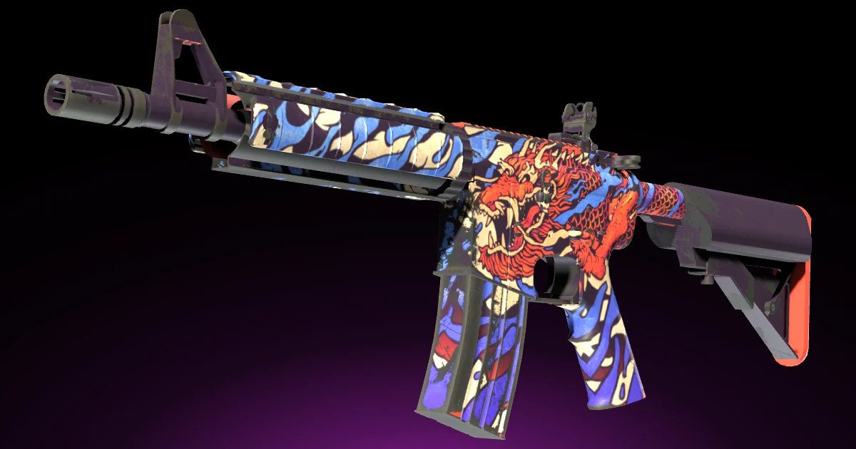 M4A4 | 龍王 (Dragon King) skin in CS2