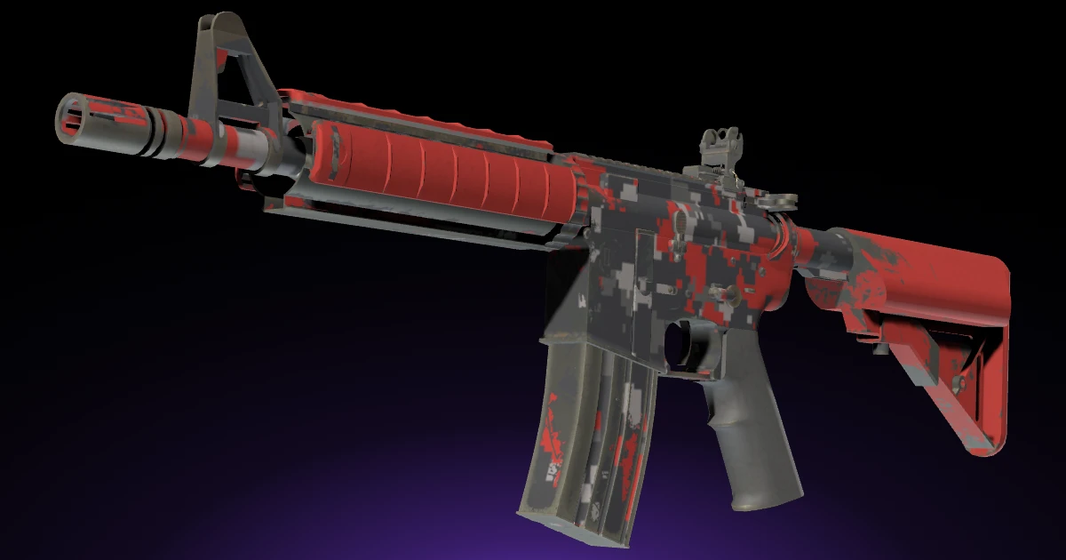 M4A4 | Red DDPAT skin in CS2