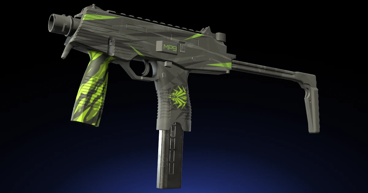 MP9 | Deadly Poison skin in CS2