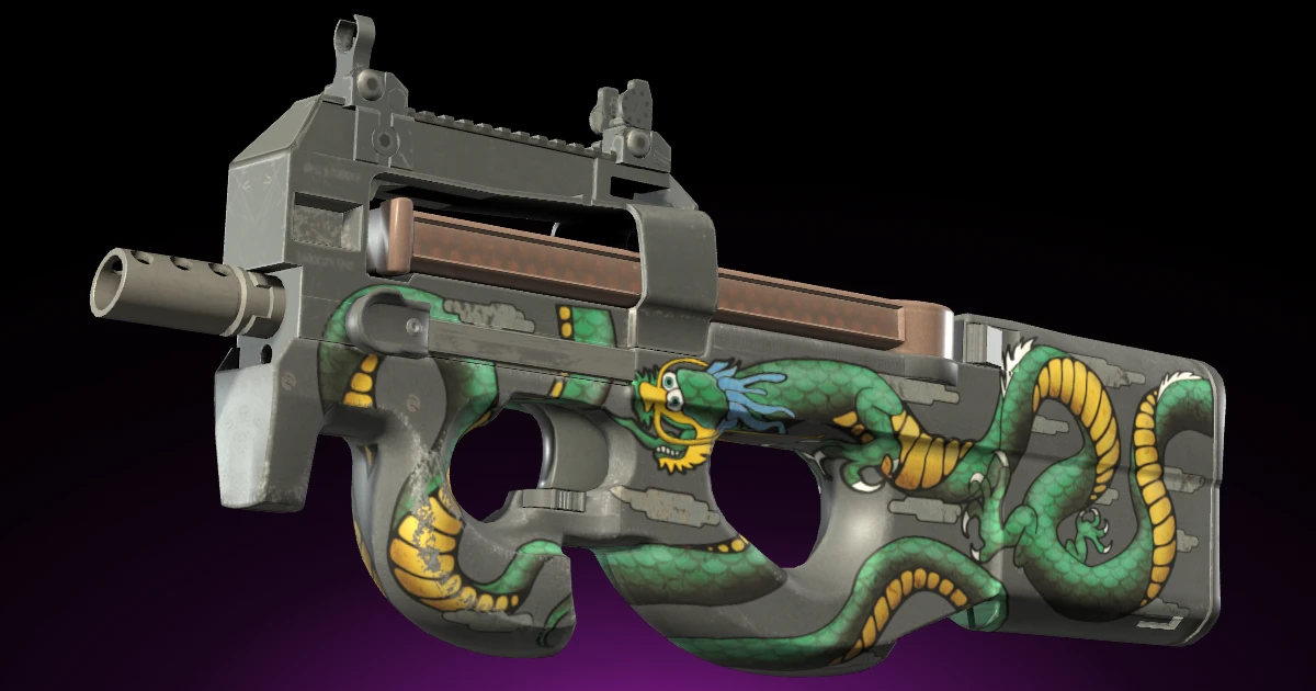 P90 | Emerald Dragon skin in CS2