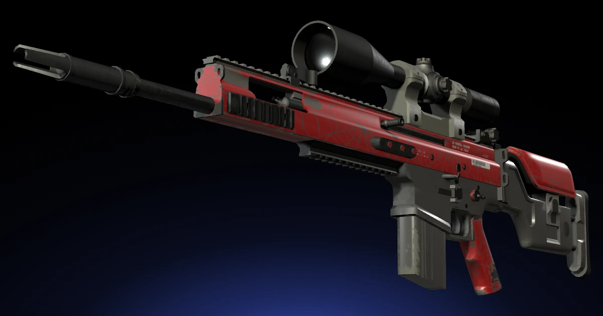 SCAR-20 | Crimson Web skin in CS2