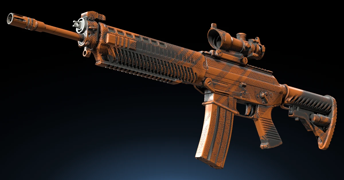SG 553 | Basket Halftone skin in CS2