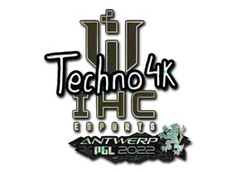 Techno4K (Glitter) | Antwerp 2022 sticker