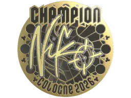 NiKo (Gold, Champion) | Cologne 2026 sticker